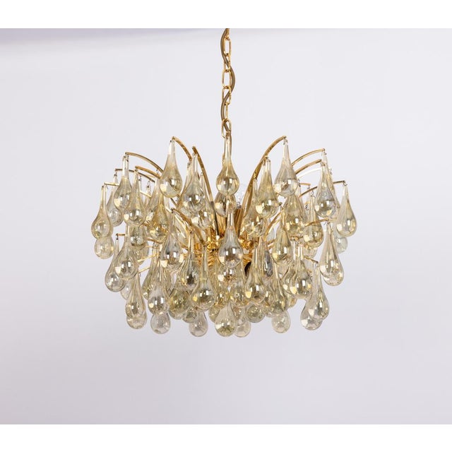 Large Murano Glass Tear Drop Chandelier by Christoph Palme, Germany, 1970s For Sale - Image 4 of 13