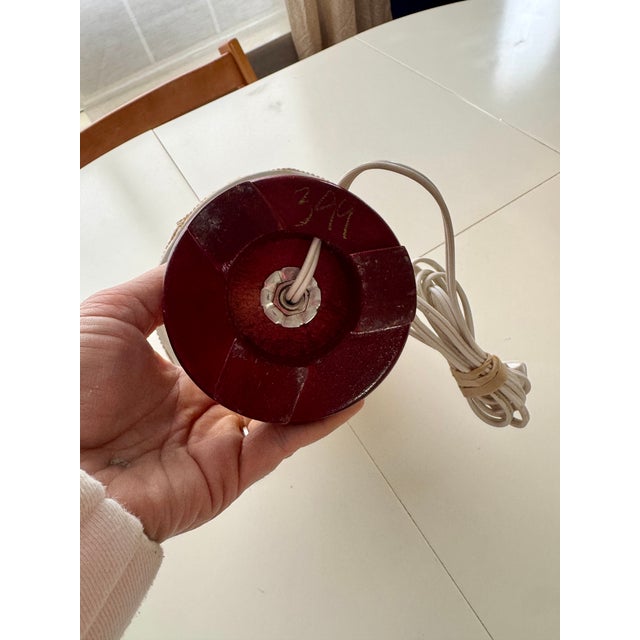 Vintage Chinoiserie Blue and White Ginger Jar Lamp For Sale - Image 4 of 4