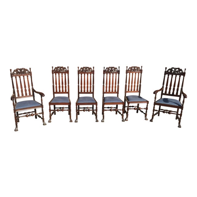 Dutch Baroque Dining Chairs With Spanish Feet Set Of 6