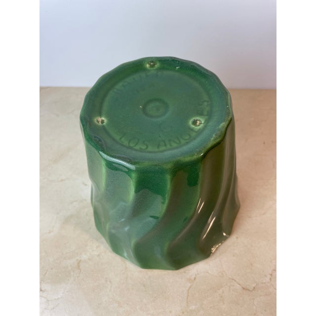 Bauer Vintage Bauer Pottery Swirl #6 Green Planter, Los Angeles For Sale - Image 4 of 7
