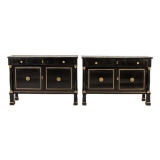 18th Century Italian Ebonised Cabinets, Set of 2 For Sale