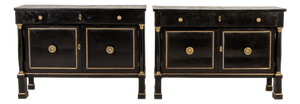 18th Century Italian Ebonised Cabinets, Set of 2