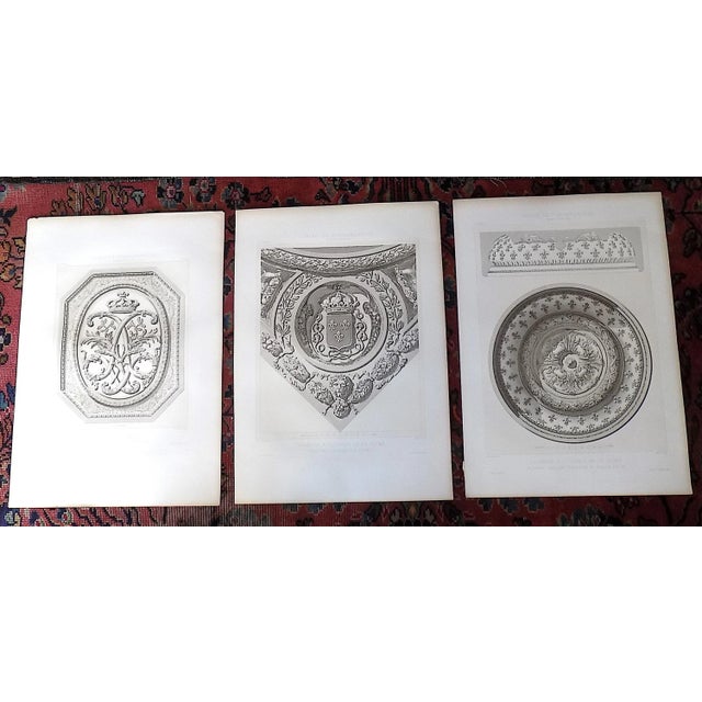 Late 19th Century Antique 19th C. Palais De Fontainebleau Architectural Details - Set of 3 For Sale - Image 5 of 5