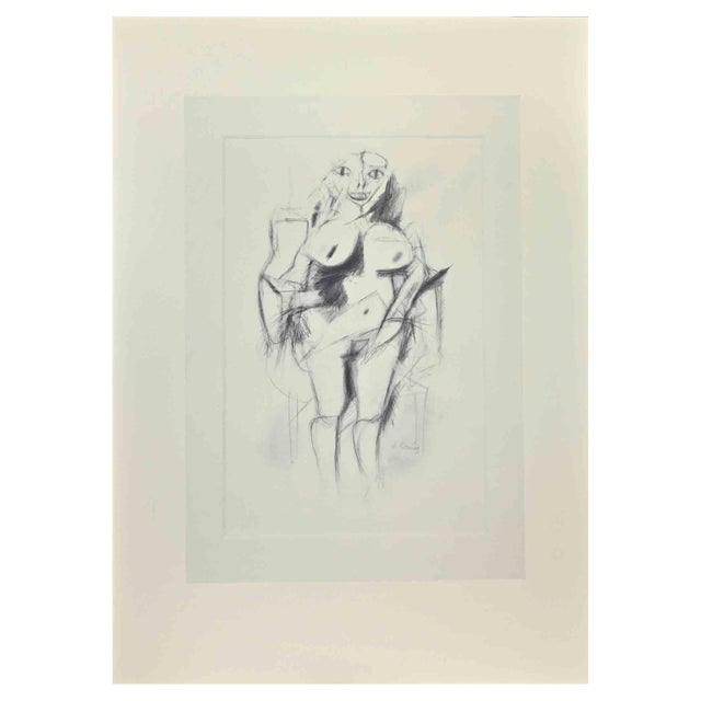 After Willem De Kooning, Woman Standing, Offset and Lithograph, 1985 For Sale