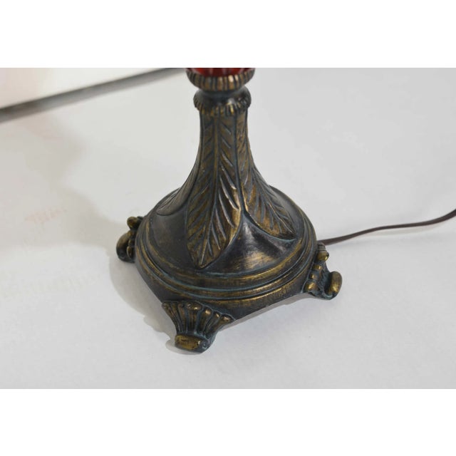 Mid Century Metal and Lucite Velvet Shades Table Lamps - a Pair For Sale - Image 10 of 12