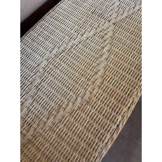 Wood Vintage Natural Woven Rattan Six-Drawer Dresser For Sale - Image 7 of 12