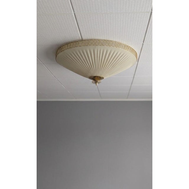 Cream Vintage Finnish Flush Mount by Paavo Tynell for Idman, 1950s For Sale - Image 8 of 15