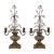 Pair of French Style Brass and Crystal Girandole Candelabras For Sale