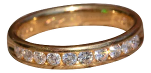 The Diamante: Yellow Gold Stackable Band set with 0.36 Carats of Diamonds