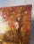 Vintage Traditional Impressionist Still Life Autumn Landscape Original Oil Painting, Chartreuse, Copper, Orange For Sale - Image 9 of 11