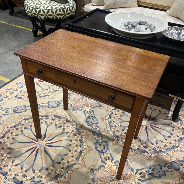 English Classic Antique English Mahogany Sheraton Table For Sale - Image 3 of 8