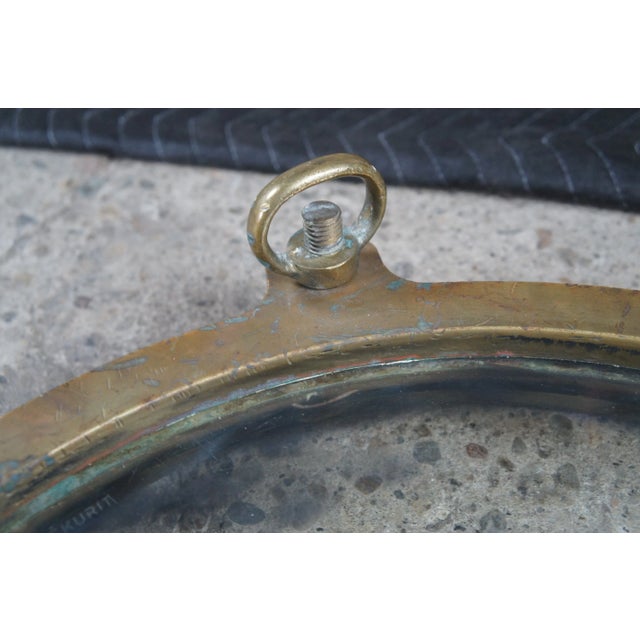Late 19th Century Extremely Large Antique Solid Bronze Maritime Ships Porthole For Sale - Image 12 of 12