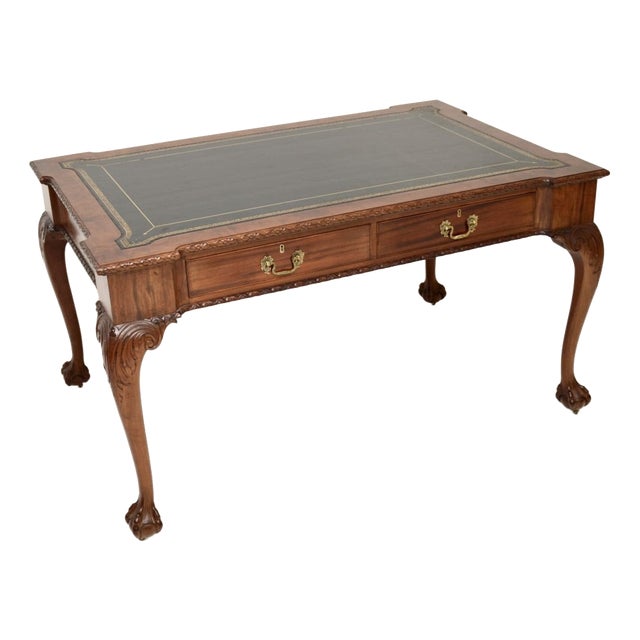 Antique Chippendale Revival Desk from Gillows, 1890s For Sale