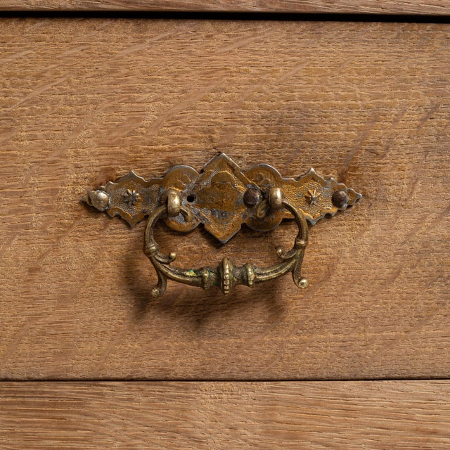 19th Century Oak Chest Of Drawers With Marble Top For Sale In Greensboro - Image 6 of 17