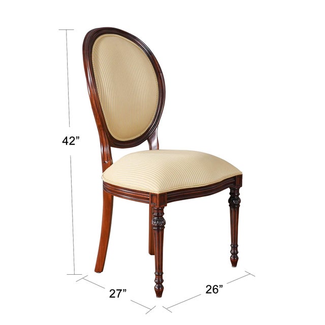 The Round Back Mahogany Side Chair by Niagara Furniture. These high quality dining chairs are hand made from kiln dried...