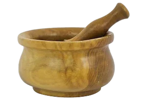 Vintage Hand-Carved Wooden Mortar & Pestle