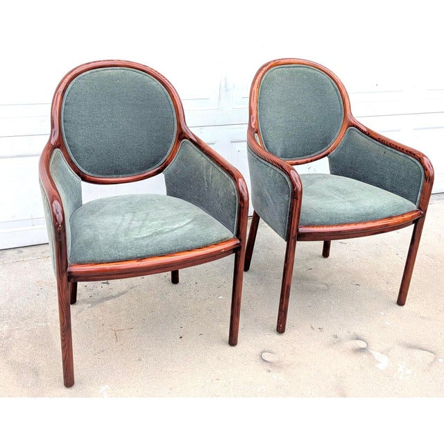 Brickel Associates 1970s Set of 7 Ward Bennett for Brickel Associates Ash Dining Chairs, 3 Designs For Sale - Image 4 of 11