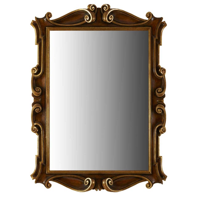 Shaped Mirror in Lacquered Wood, 1980s For Sale - Image 9 of 9