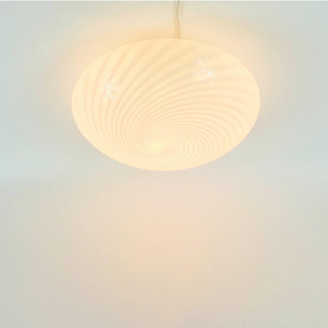 1970s Swirl Murano Glass Flush Mount, Italy, 1970s For Sale - Image 5 of 9