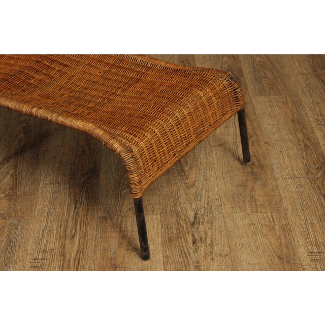 Mid 20th Century Francis Mair Attributed Mid Century Modern Wicker Lounge Chair For Sale - Image 5 of 18