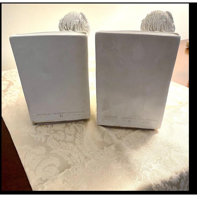 Vintage American Neoclassical Putti Lyre and Flute Bookends, Set of 2 For Sale In Raleigh - Image 6 of 11