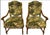 Pair of Late 20th Century French Louis XVI Style Armchairs, Scalamandre Marley Forest Green Fabric & Trim. Wonderful...