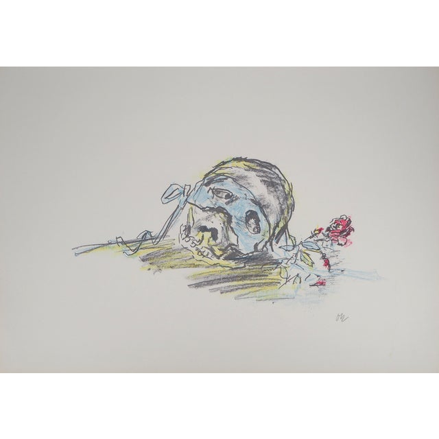 Oskar Kokoschka, Vanity with a Rose, 1962, Original Lithograph For Sale