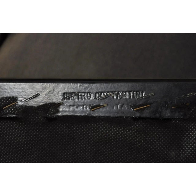 Pietro Constantini Italian Regency Black Lacquer Klismos Dining Chairs Set of 4 For Sale - Image 10 of 12