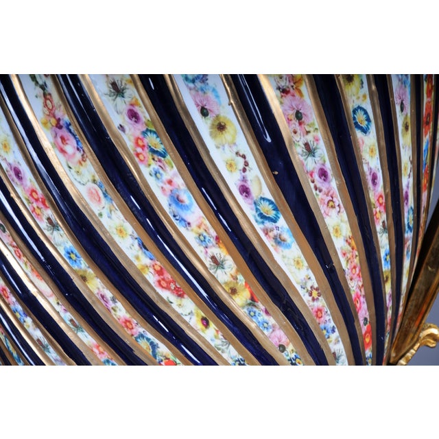 French Sevrés Floor Vases with Gilt Bronze, Set of 2 For Sale - Image 9 of 18