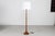 Teak floor lamp by Danish designer Lisbeth Brams manufactured by Fog & Mørup in Danmark. The lamp base is made of stave...