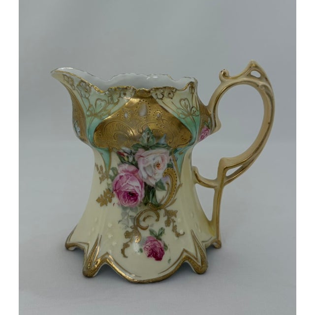 Antique r.s. Prussia Porcelain Tea Set – Roses, Turquoise Jewels & Heavy Gilt For Sale - Image 17 of 17