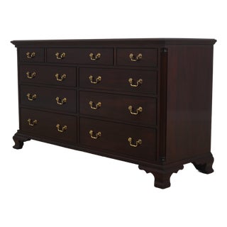 Henkel Harris Mahogany 9 Drawer Dresser For Sale
