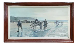 A. Le Guen, Les Goémoniers, 1969, Oil on Canvas
