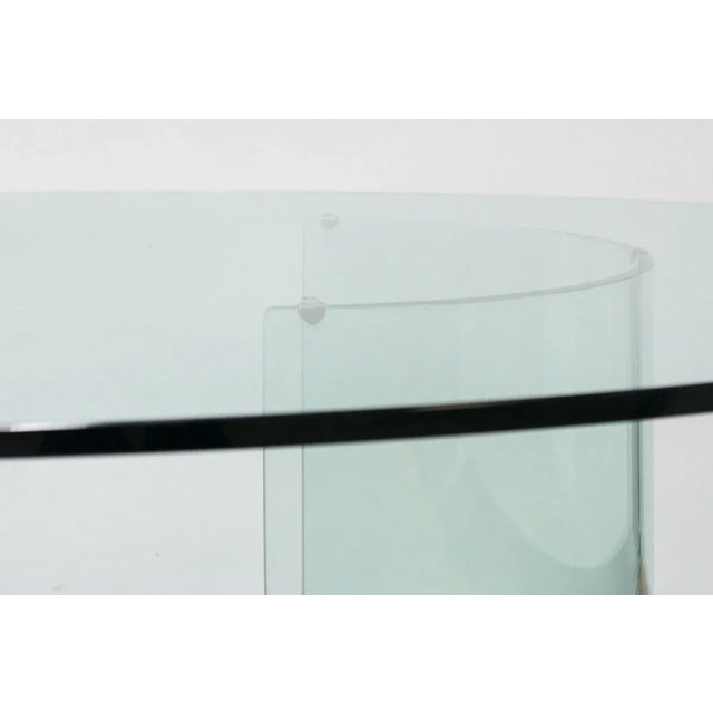 Oval Glass Table from Fiam, 1980s For Sale - Image 6 of 13