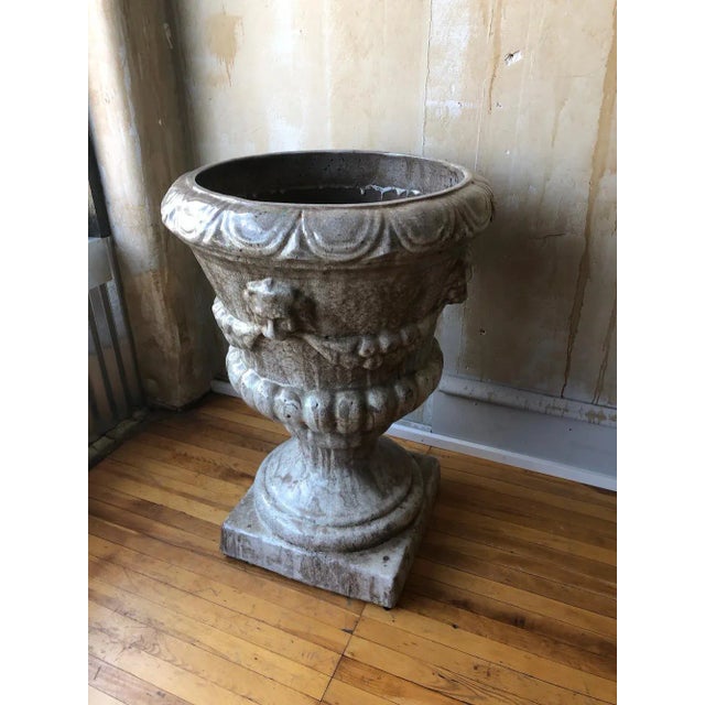 Large Italian Antique Glazed Urn- 36"h For Sale - Image 4 of 13