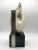Light Pink Biomorphic Marble Sculpture on Black Granite Base For Sale - Image 8 of 8