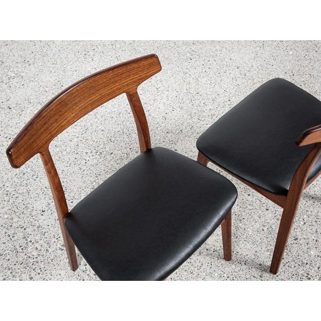 Wood Mid-Century Danish Dining Chairs in Rosewood by Henning Kjaernulf for Bruno Hansen, 1960s, Set of 6 For Sale - Image 7 of 13