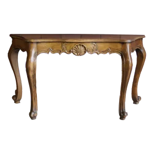Hand Carved Country French Console Table