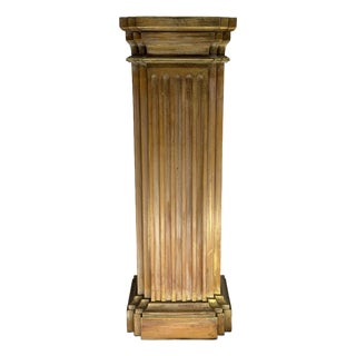 Rare Vintage Ethan Allen "Collector's Classics" Hand-Carved Italian Pedestal Column For Sale