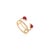 Modern VRJewels Designer Open Ruby Split Band Ring With Diamonds in 14k Yellow Gold Size 7 For Sale - Image 3 of 17