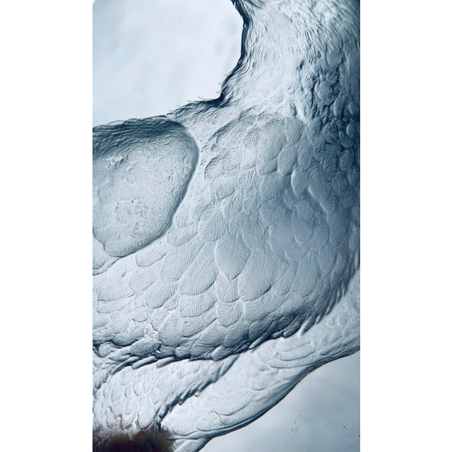 Mats Jonasson Large Crystal Sculpture of a Bald Eagle Created for Maleras Crystal & Signed by Swedish Artist Mats Jonasson For Sale - Image 4 of 12