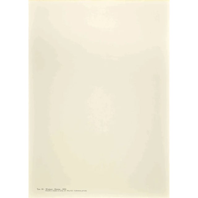 Woman is an offset and lithograph print realized on Fabriano Paper after a drawing by Willem De Kooning of 1952. The print...