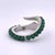 2000 - 2009 Silver Wrap-Style Cocktail Ring With Green Jade and Cubic Zirconia, Size 6.5 For Sale - Image 5 of 9