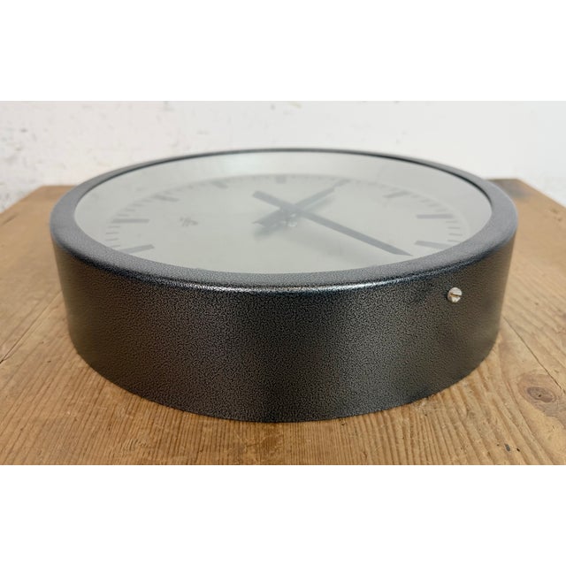 Vintage Industrial Factory Wall Clock from Elfema, 1960s For Sale - Image 11 of 17