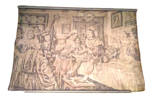 Antique 1905 Machine Loomed Tapestry From France