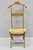 Vintage Mid Century Italian Style Modern Beech Wood Folding Clothing Valet Chair Seat with Woven Rush Seat and Lift Up...