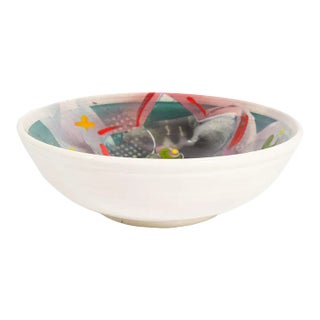 Studio Pottery Bowl Signed by Artist Madeline Kaczmarczyk For Sale