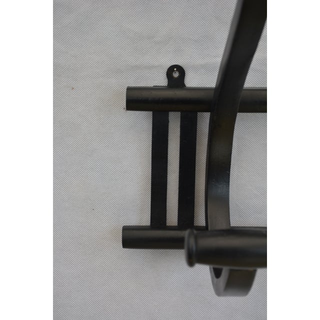Vintage Ebonised Bentwood Coat Rack Coat Hooks, 1940 For Sale - Image 9 of 15
