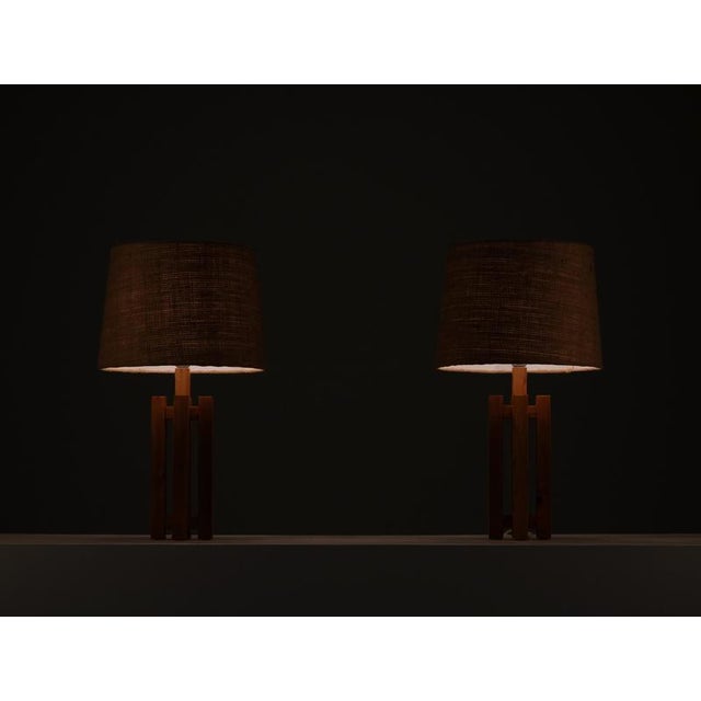 1970s Pine Table Lamps, Sweden, 1970s, Set of 2 For Sale - Image 5 of 10