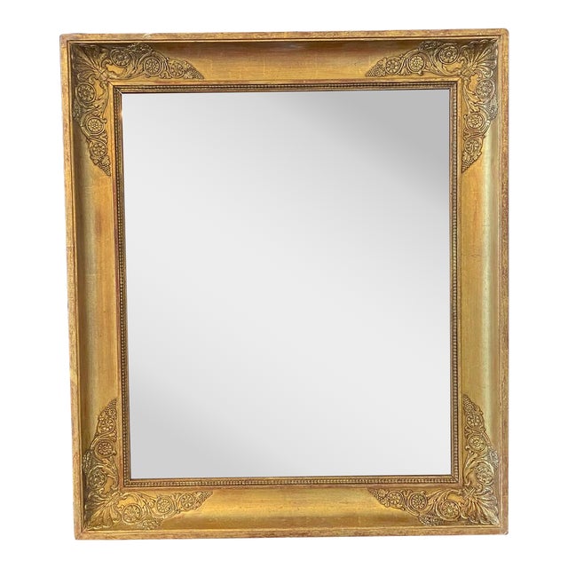 French Empire 19th Century Giltwood Wall Mirror For Sale